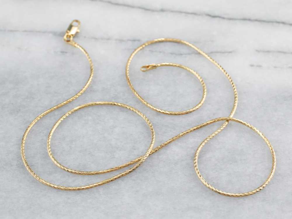14K Gold Sparkling Snake Chain Necklace - image 2