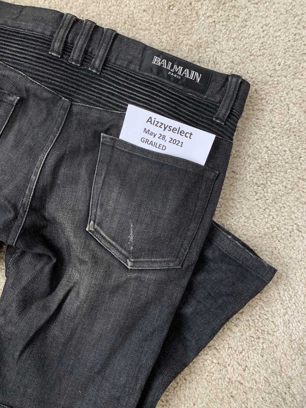 Balmain BALMAIN Ribbed Patches Slim Jeans - image 6
