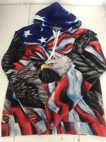 Vintage Bald Eagle Hoodie Sz Small