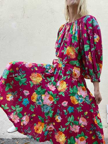 Vintage Kenzo Floral Skirt Set