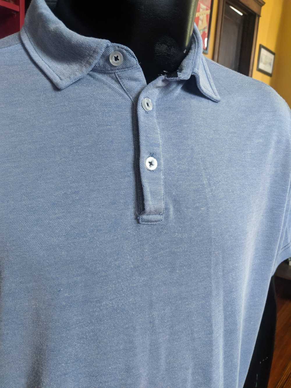 Nat Nast Blue/grey knit polo shirt - image 3