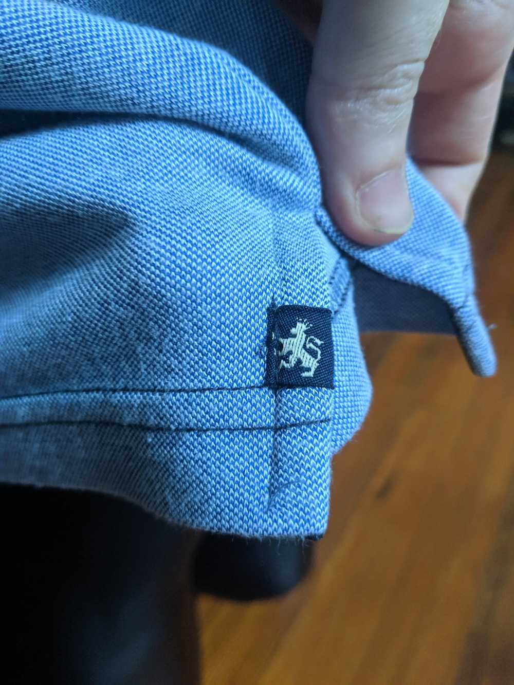 Nat Nast Blue/grey knit polo shirt - image 5