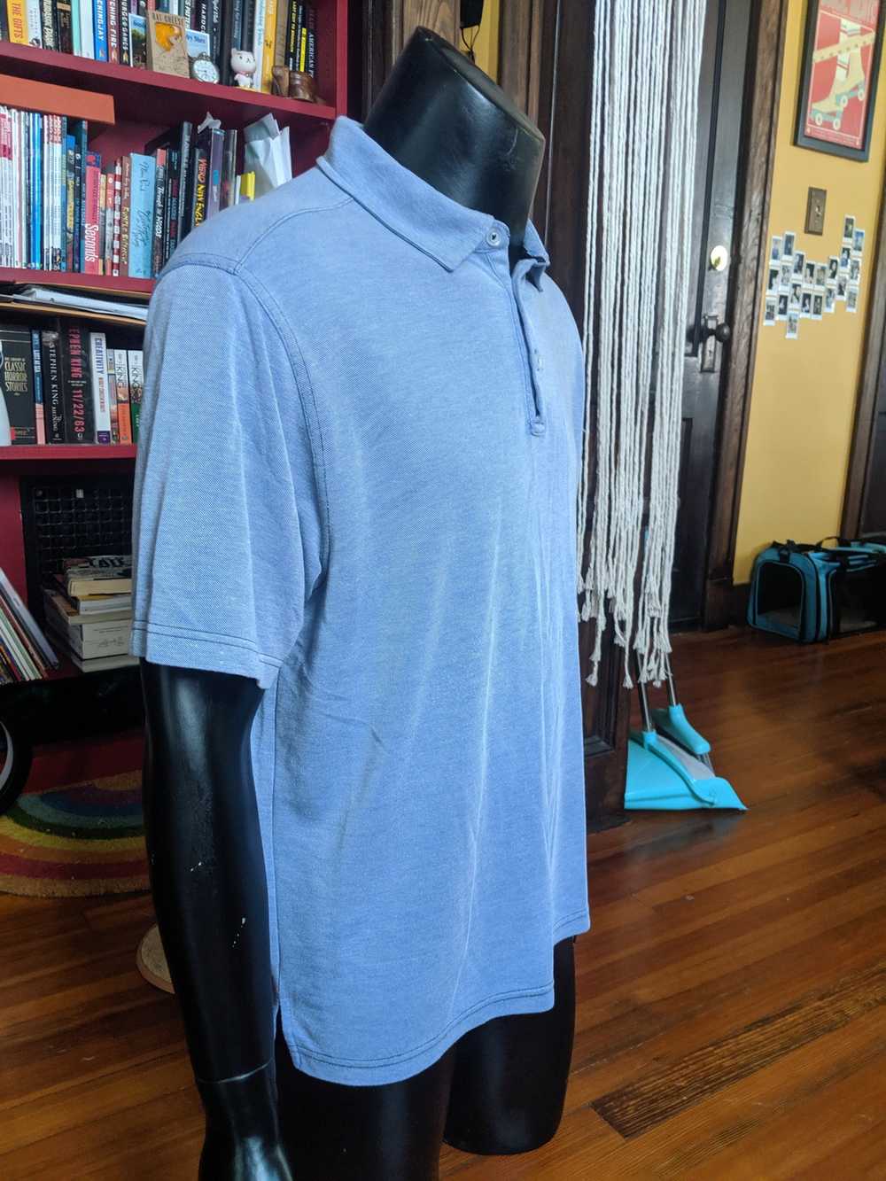 Nat Nast Blue/grey knit polo shirt - image 7