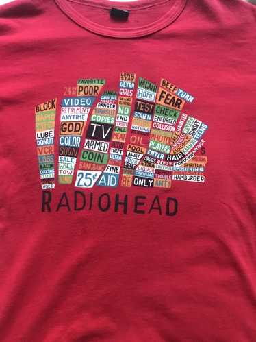 Good Vintage Radiohead Shirt Hail To The Thief 2003 Band Tee WASTE Red Small S