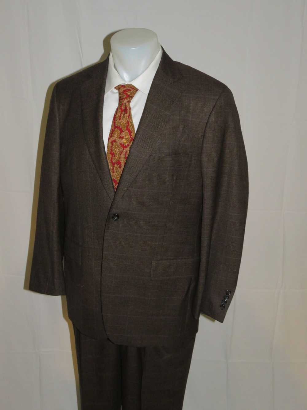 Southwick Recent Brown Glen Plaid Flannel Weight … - image 6