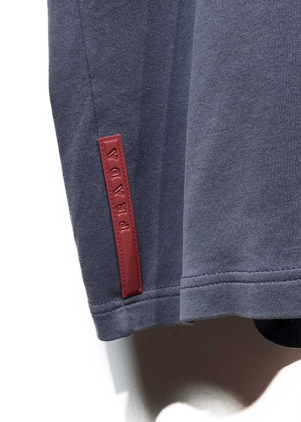 Prada Prada Linea Rossa Steel Grey Polo Shirt - image 3