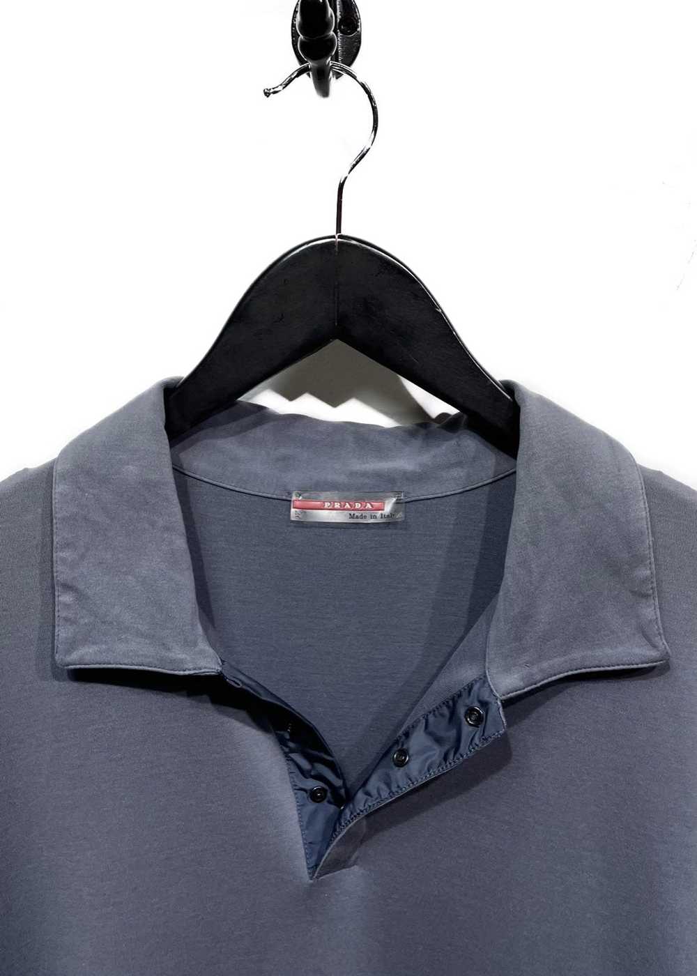 Prada Prada Linea Rossa Steel Grey Polo Shirt - image 4