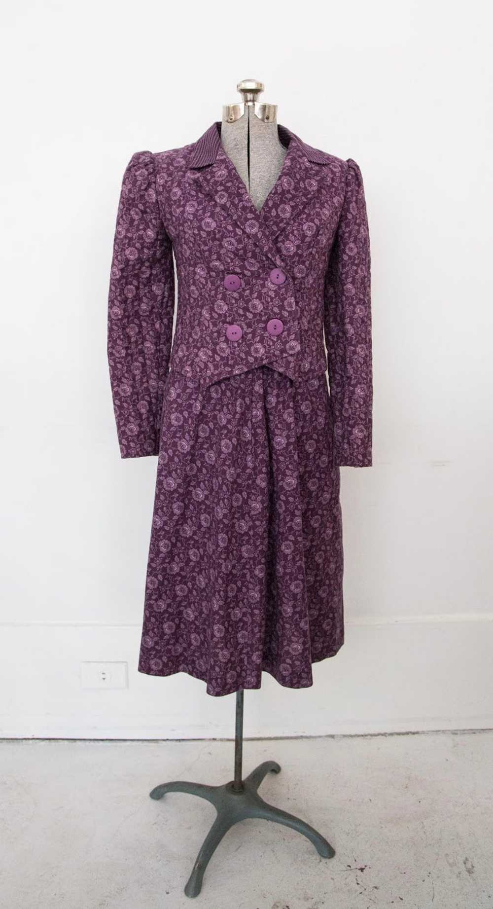 70s Gunne Sax quilted jacket and skirt set - image 3