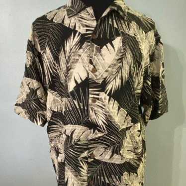 Tommy Bahama Silk Tommy Bahama Black Palms Hawaii… - image 1