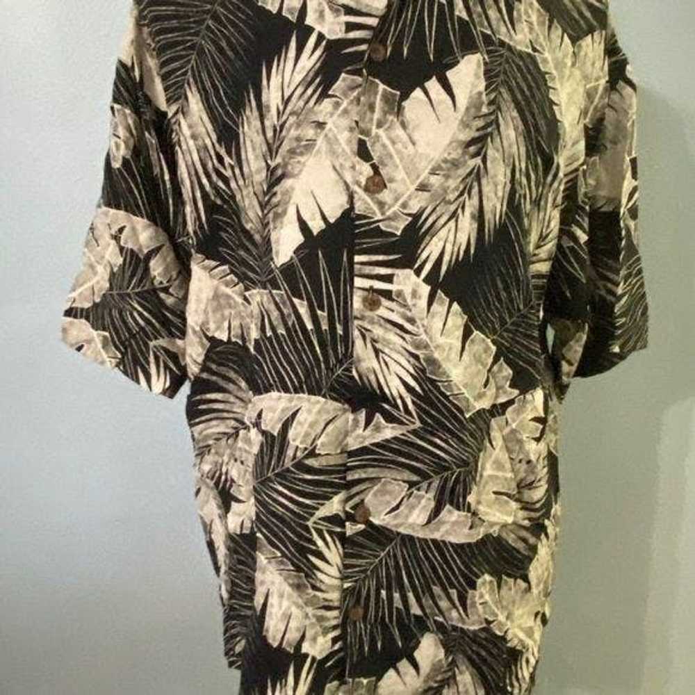 Tommy Bahama Silk Tommy Bahama Black Palms Hawaii… - image 2