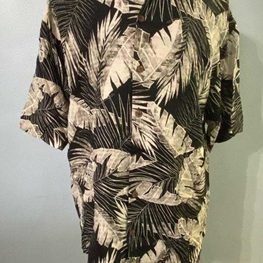 Tommy Bahama Silk Tommy Bahama Black Palms Hawaii… - image 3