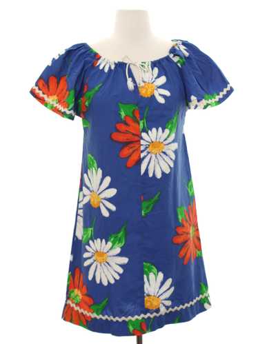 1970's Mod Hawaiian Hippie Dress