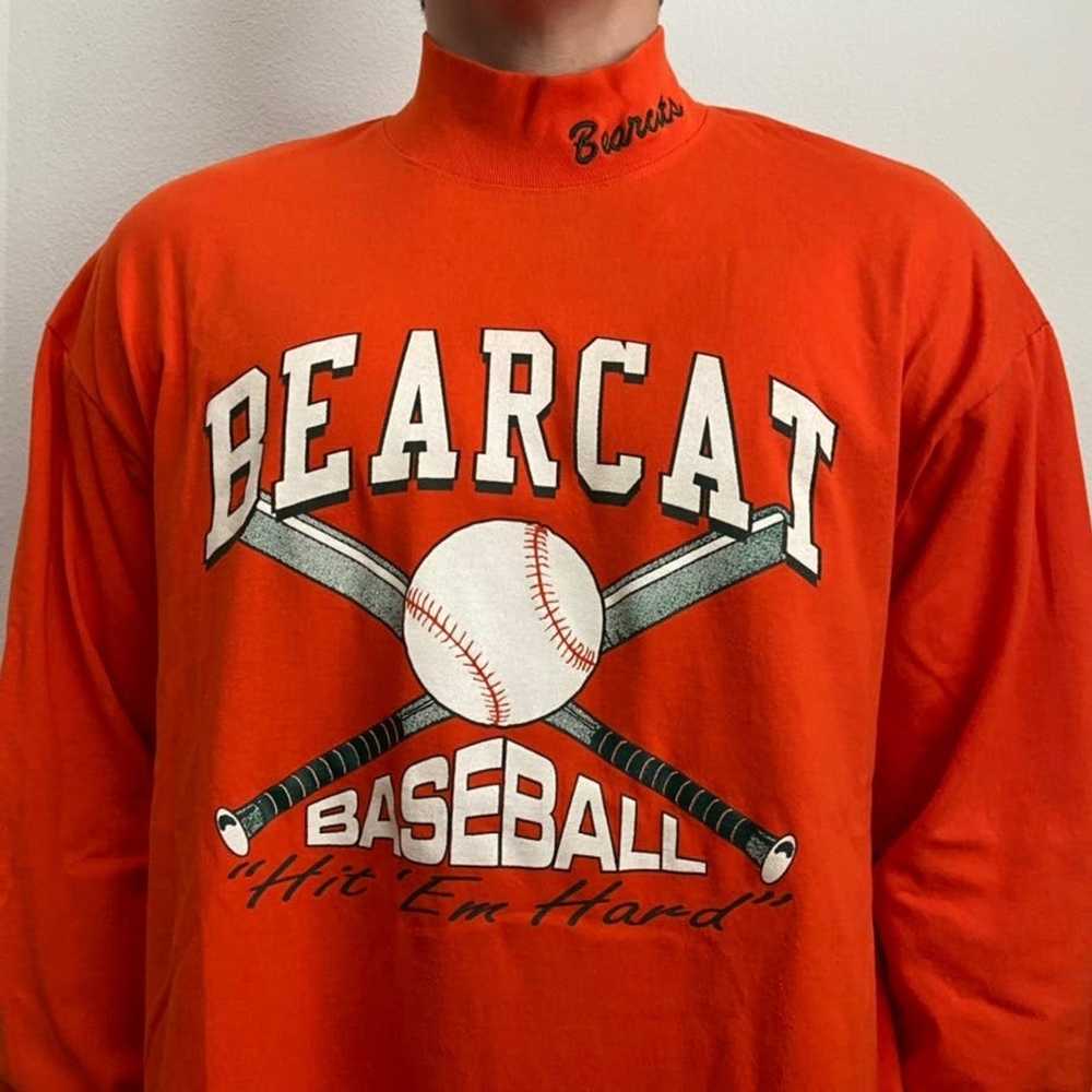 Vintage Vintage Bearcat Baseball Graphics Orange … - image 2