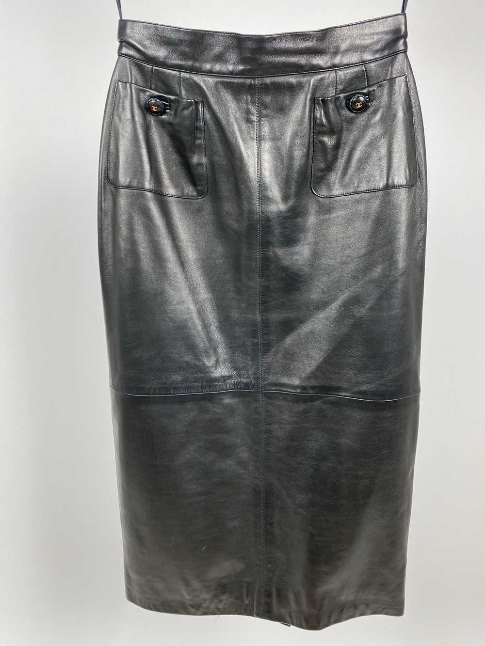 Chanel Lambskin Highwaisted Midi Skirt - image 2