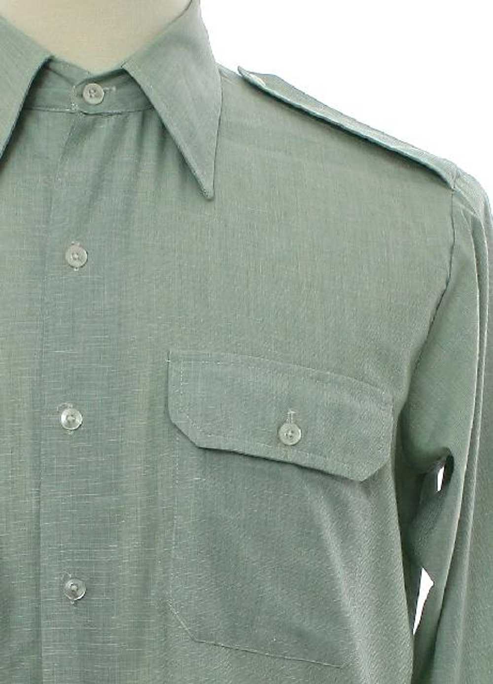 1970s Creighton Mens Military Uniform Shirt Gem