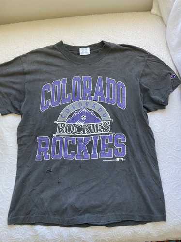 Vintage Colorado Rockies 1997 Tee Black T-Shirt Short Sleeve USA 90s Large