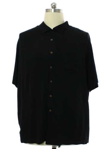 1990's Island Passport Mens Black Rayon Blend Spo… - image 1