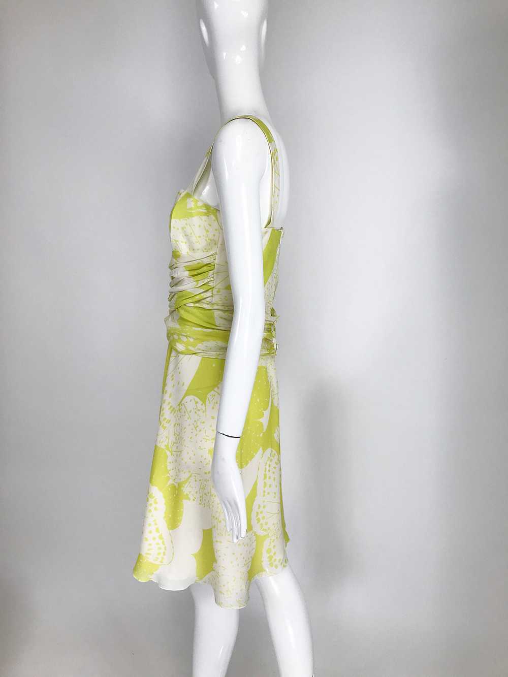 Louis Feraud Printed Citron Silk Chiffon Dress an… - image 4