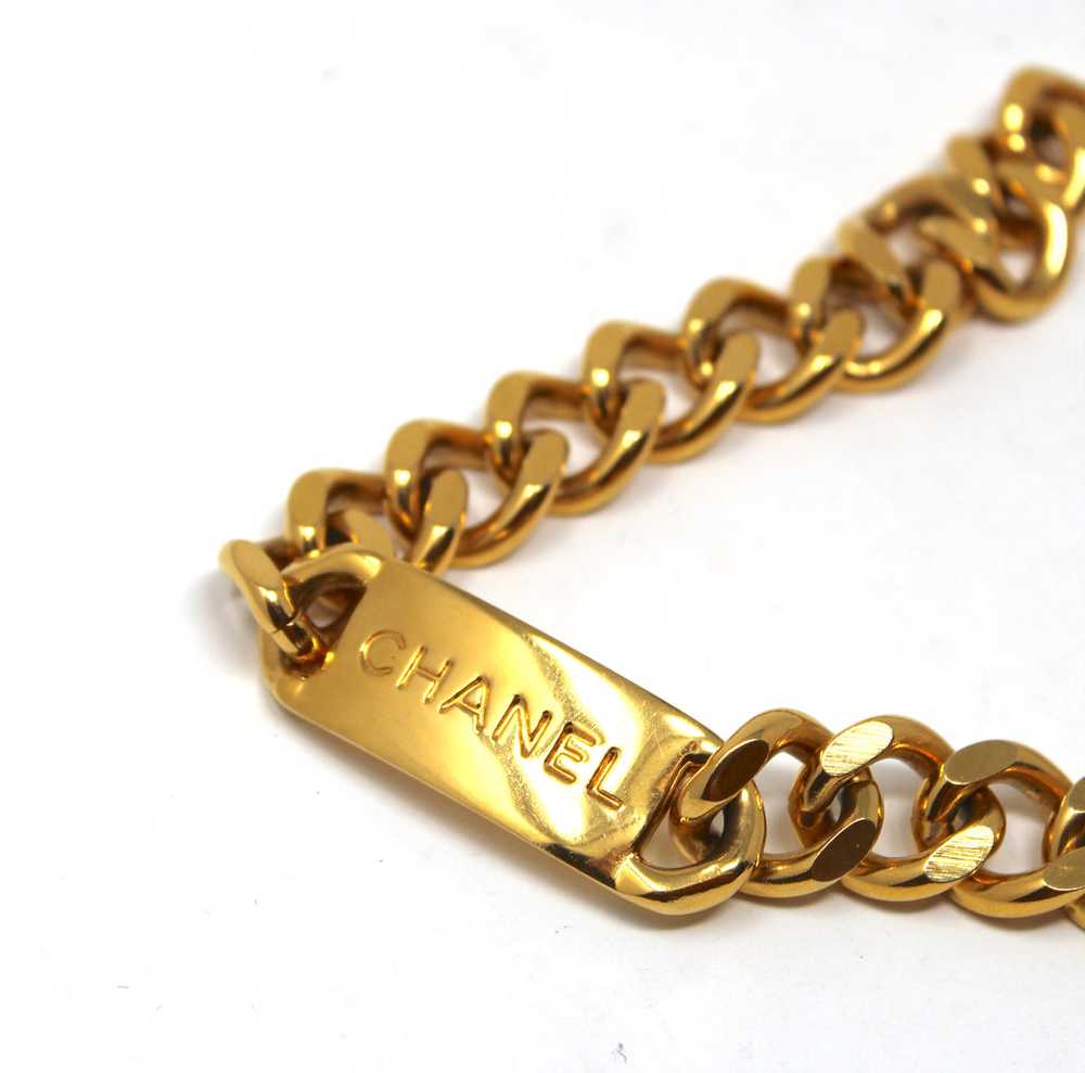 Chanel Gold ID Choker, Size OS - image 4