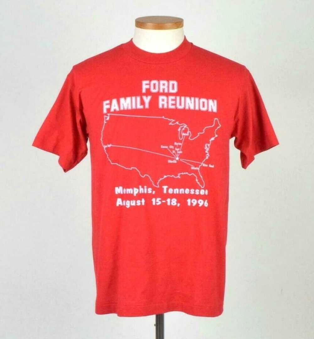 Fruit Of The Loom Vtg 90s Red Ford Family Reunion… - image 1