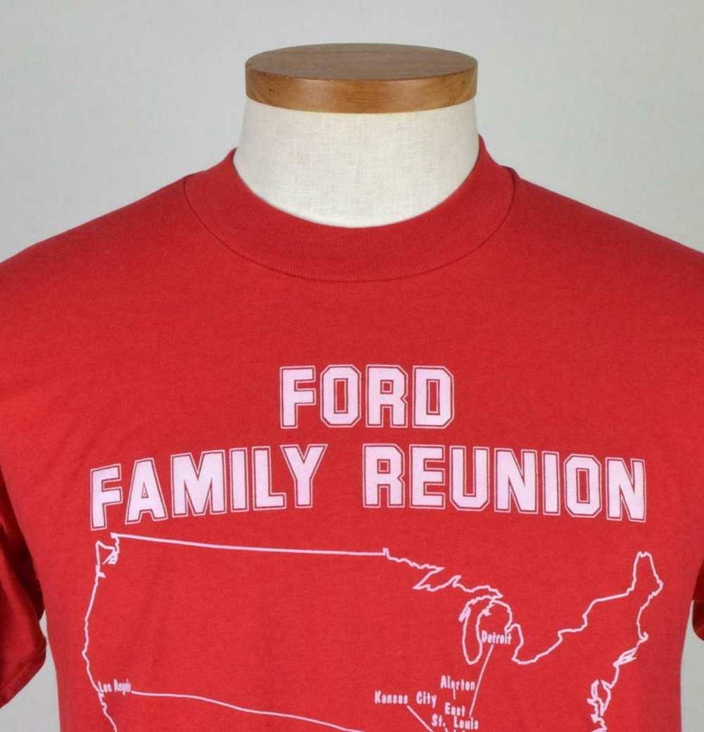 Fruit Of The Loom Vtg 90s Red Ford Family Reunion… - image 4