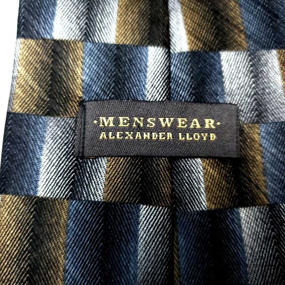 Vintage Alexander Lloyd Menswear Blue Brown Long … - image 3