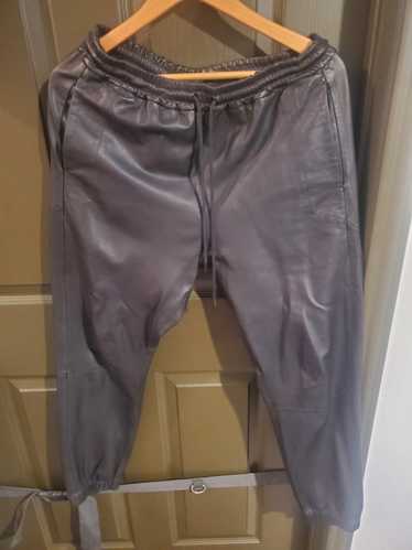 J Brand J Brand - 100% Black Lambskin Joggers Size