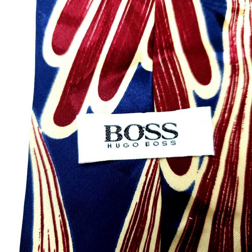 Hugo Boss Vintage Hugo Boss Silk Tie Abstract Red… - image 3