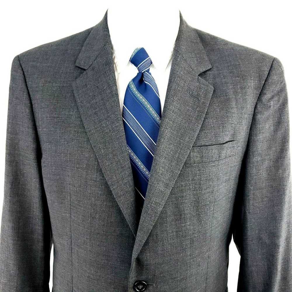 Jos. A. Bank Jos A Bank 40R 2 Button Gray Wool Bl… - image 1