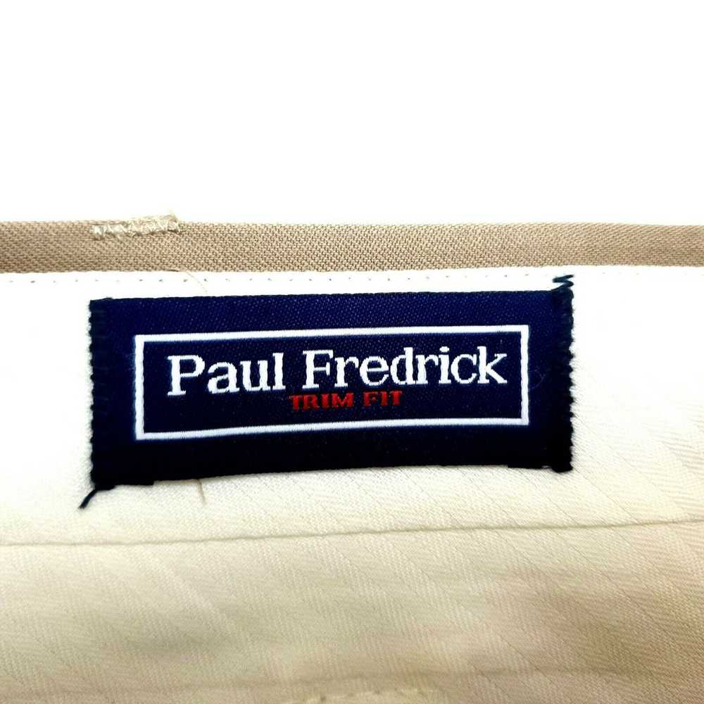 Paul Fredrick Paul Fredrick Dress Pants Wool Tan … - image 4