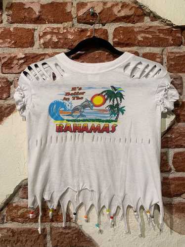 KIDS ITS BETTER IN THE BAHAMAS DISTRESSED BEADED T