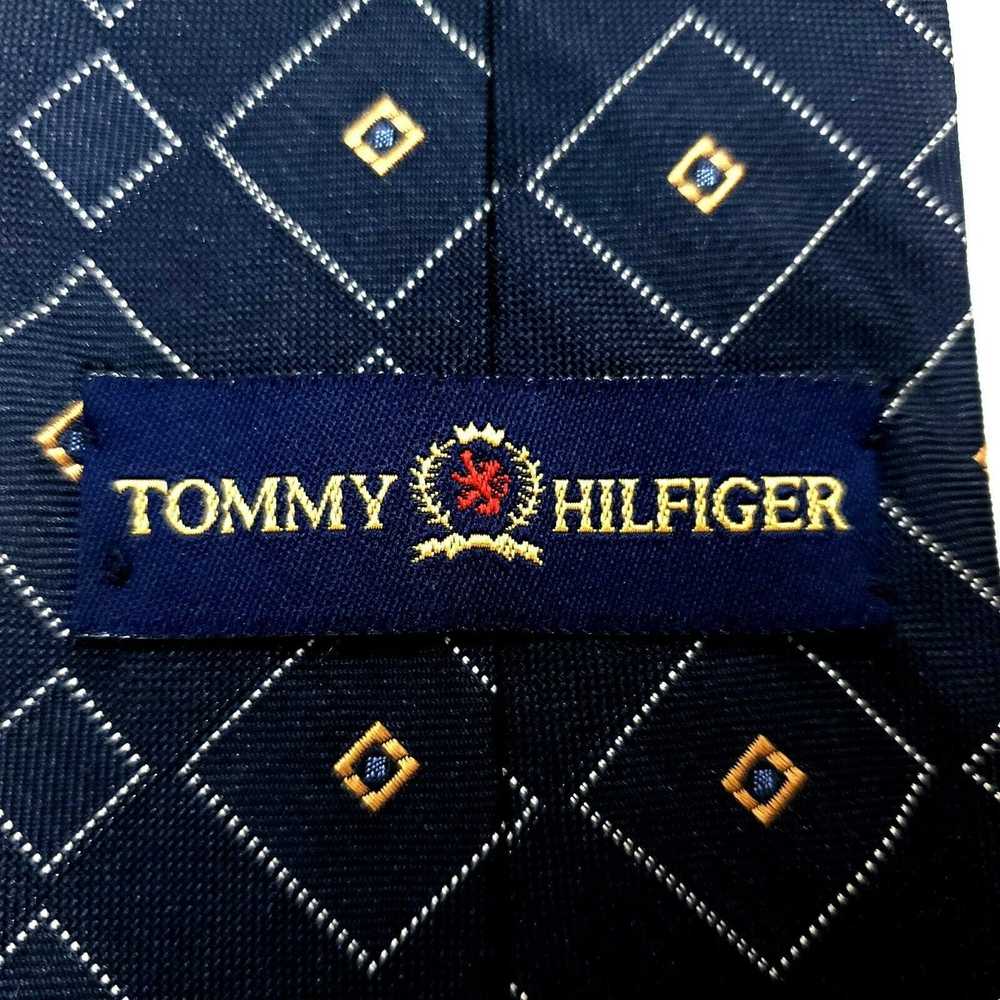 Tommy Hilfiger Tommy Hilfiger Blue Woven Silk Tie… - image 3