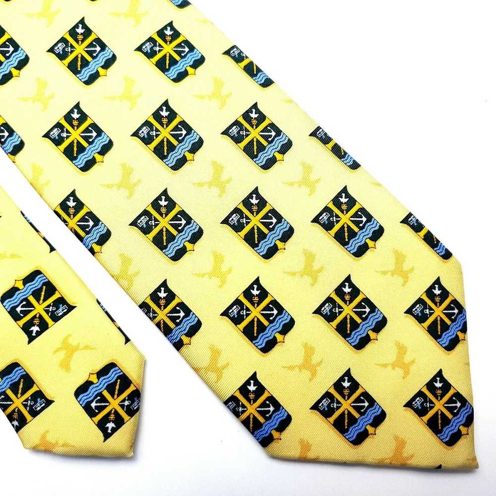 Bird Dog Bay Bird Dog Bay Yellow Silk Tie Novelty… - image 1