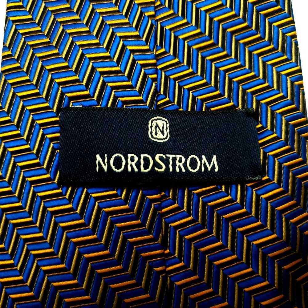 Nordstrom Nordstrom Silk Tie Geometric Blue Orang… - image 3