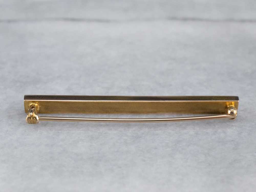 Antique Sapphire Gold Bar Pin - image 5