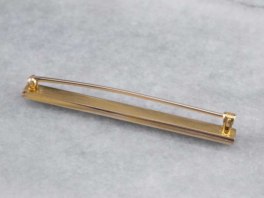 Antique Sapphire Gold Bar Pin - image 7