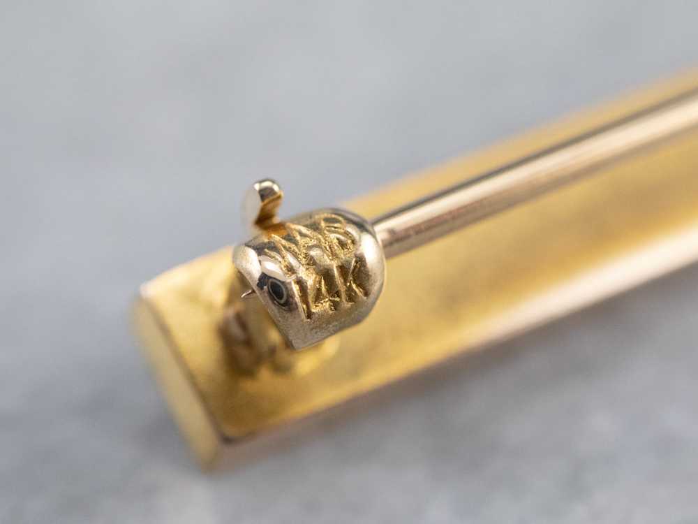 Antique Sapphire Gold Bar Pin - image 9