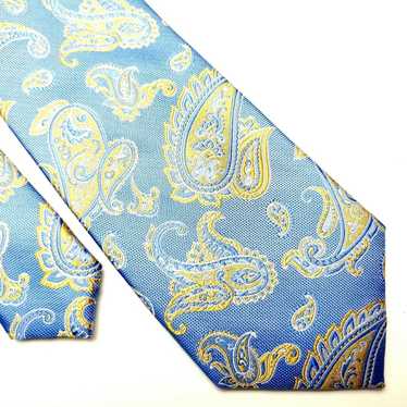 Paul Fredrick Paul Fredrick Silk Tie Woven Blue P… - image 1
