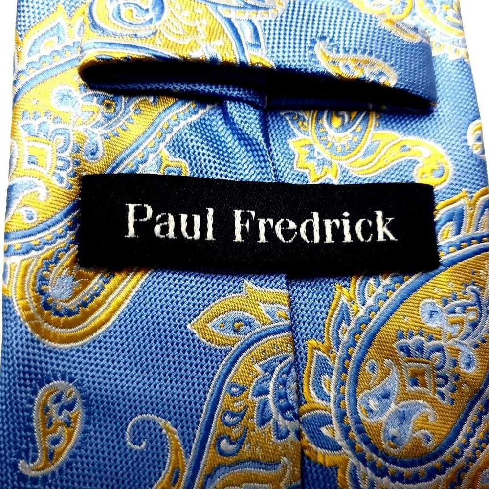 Paul Fredrick Paul Fredrick Silk Tie Woven Blue P… - image 3