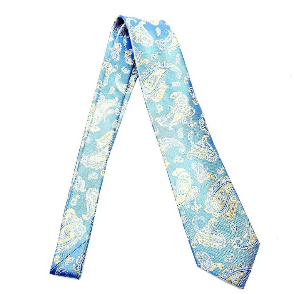 Paul Fredrick Paul Fredrick Silk Tie Woven Blue P… - image 6