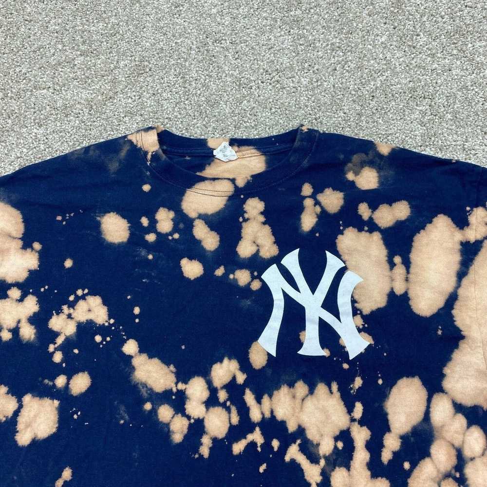 MLB New York Yankees Adult Shirt Large Blue Acid … - image 2