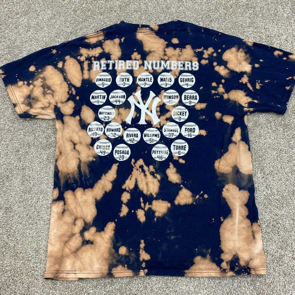 MLB New York Yankees Adult Shirt Large Blue Acid … - image 4