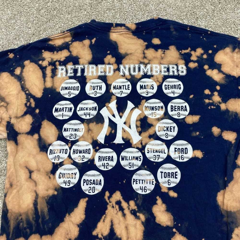 MLB New York Yankees Adult Shirt Large Blue Acid … - image 5