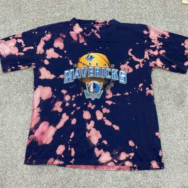 NBA Dallas Mavericks Adult Shirt Large Blue Acid W