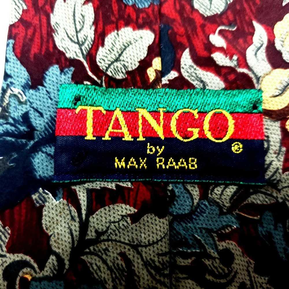 Vintage TANGO by Max Raab Silk Tie Floral Classic - image 3