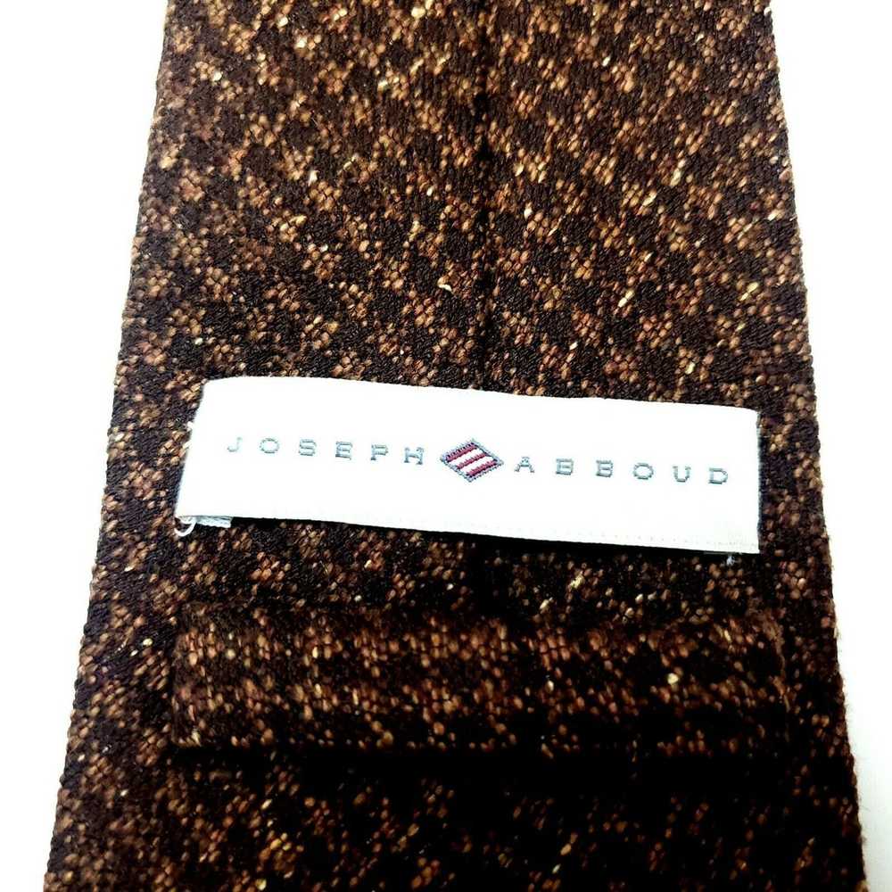 Joseph Abboud Joseph Abboud Wool Silk Tie Brown C… - image 3