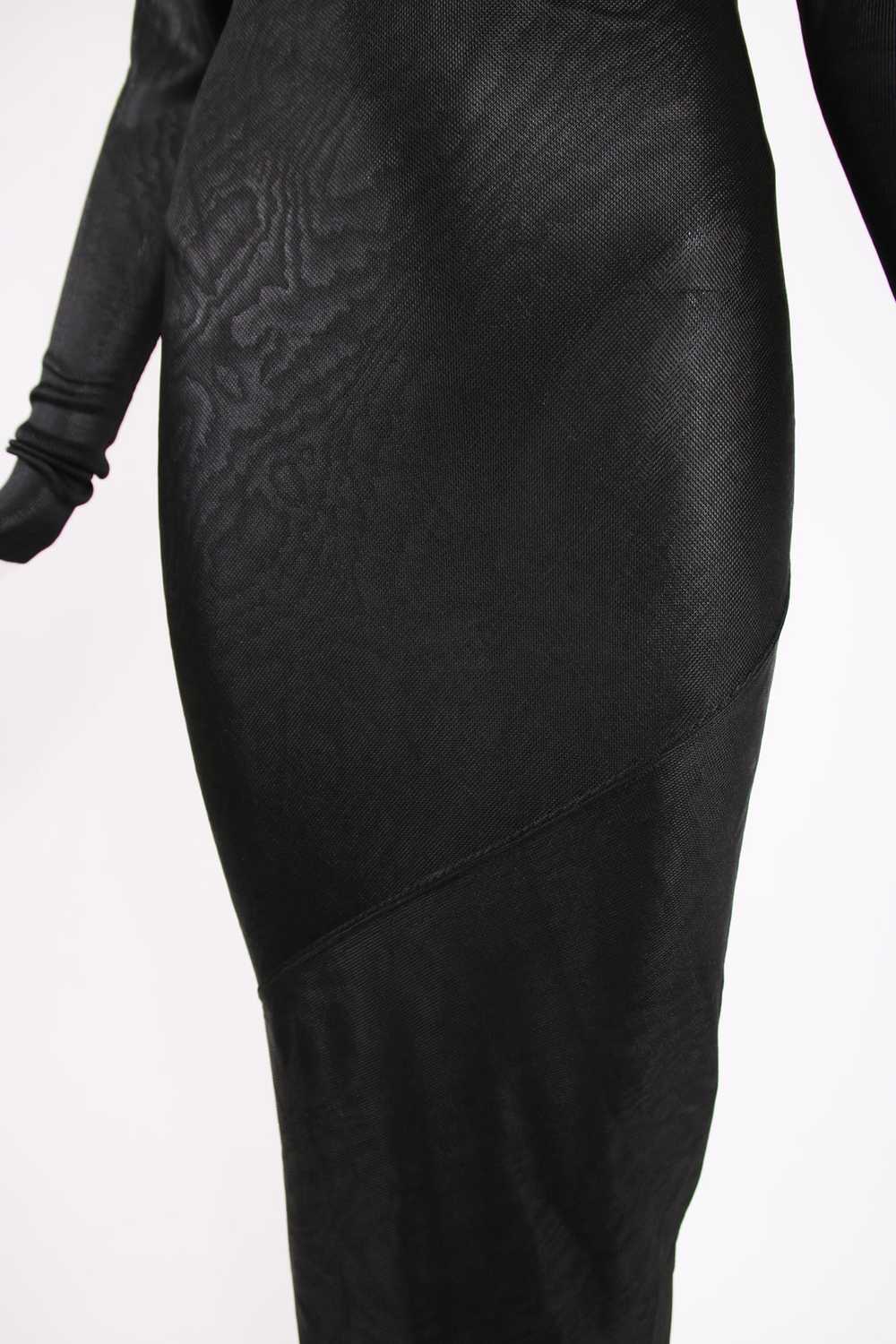 1986 Azzedine Alaia Black Trained Gown - image 4