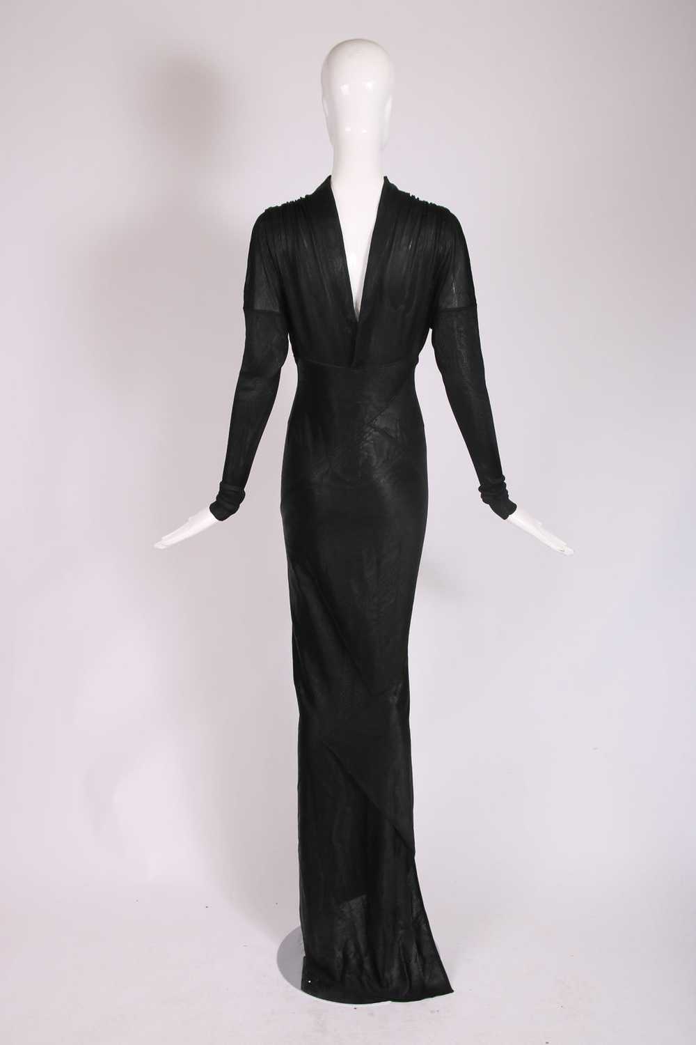 1986 Azzedine Alaia Black Trained Gown - image 5