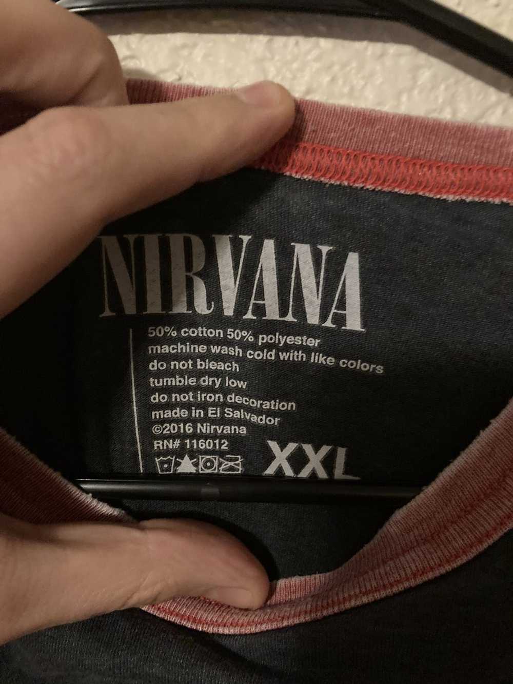 Band Tees × Nirvana × Streetwear Nirvana 3/4 Slee… - image 3