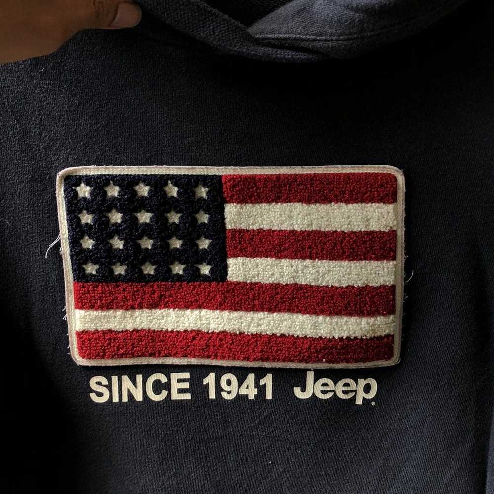 Jeep Jeep 41 American Flag Big Logo Hoodie - image 5